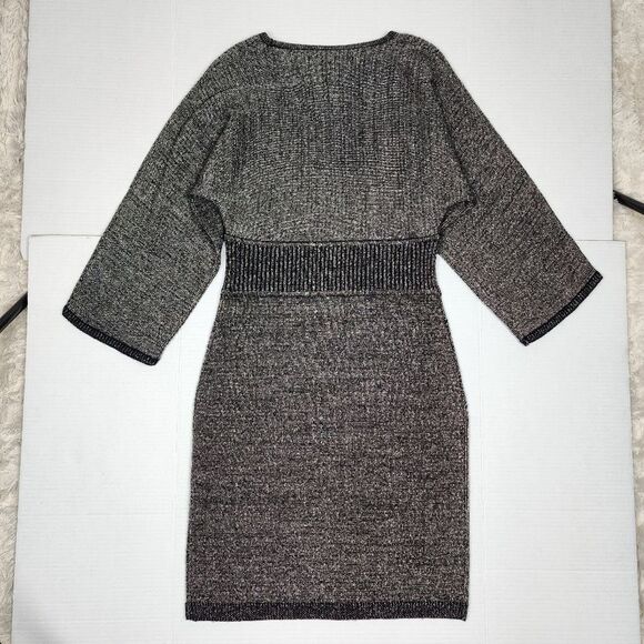 Marc New York Andrew Marc Metallic Dress Kimono Bodycon Knit Stretchy Shimmer M - Picture 6 of 16